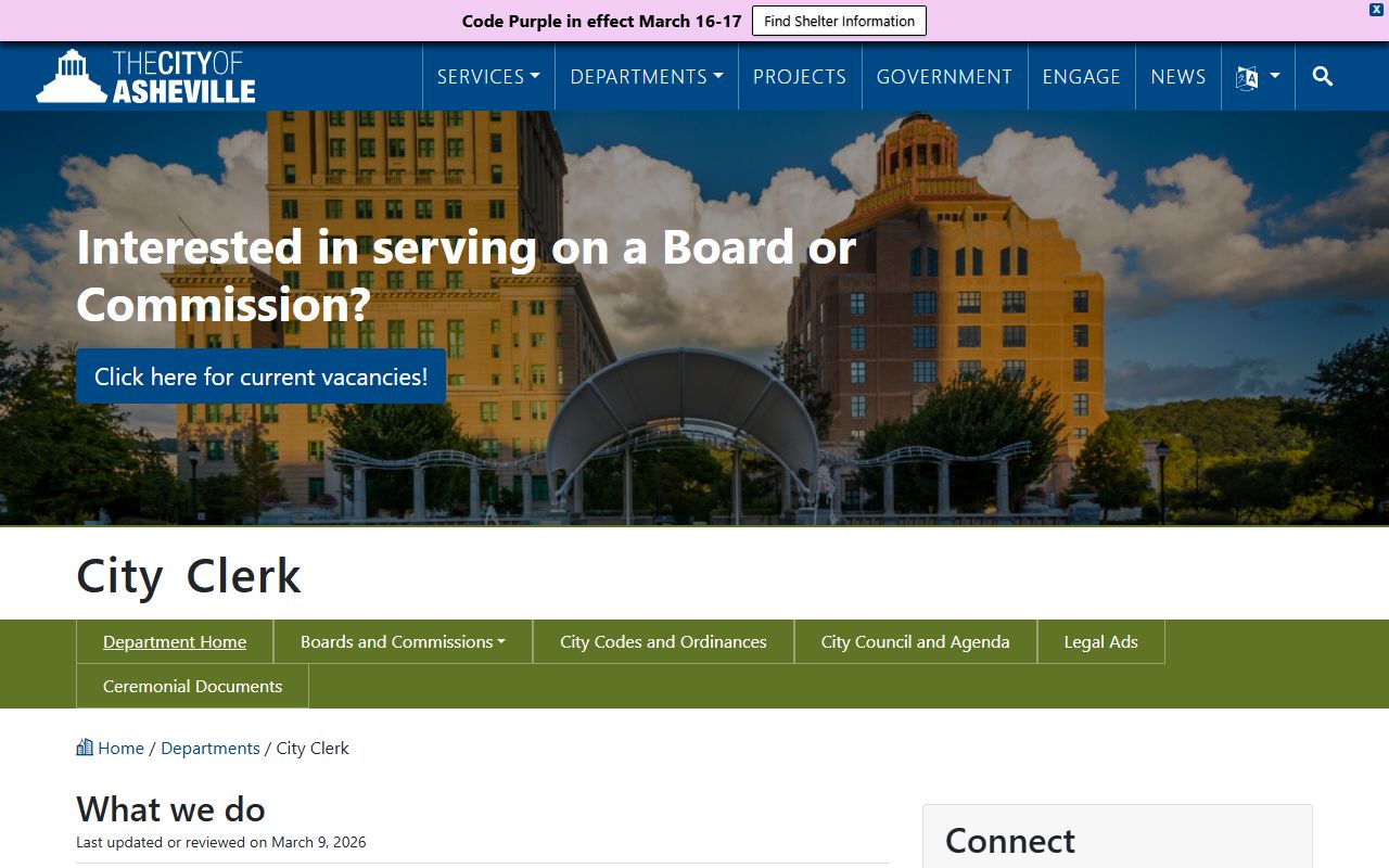 City of Asheville official website and city resources for dissolution of marriage cases in Buncombe County