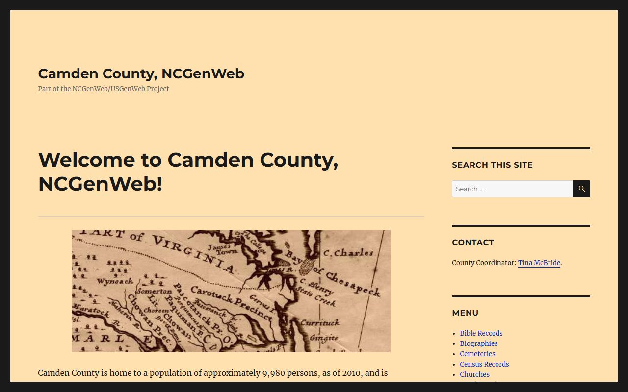 Camden County NCGenWeb genealogy resources for dissolution of marriage research