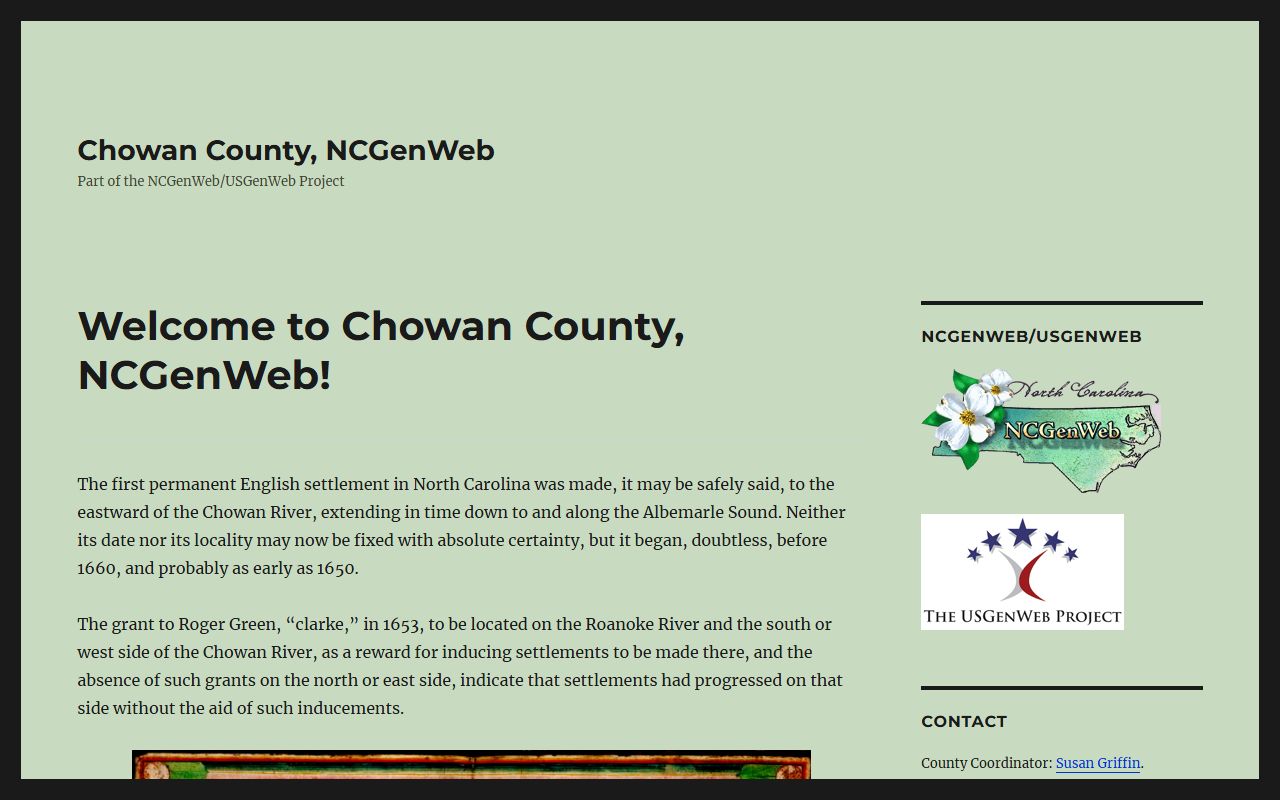 Chowan County NCGenWeb genealogy resource for dissolution of marriage research
