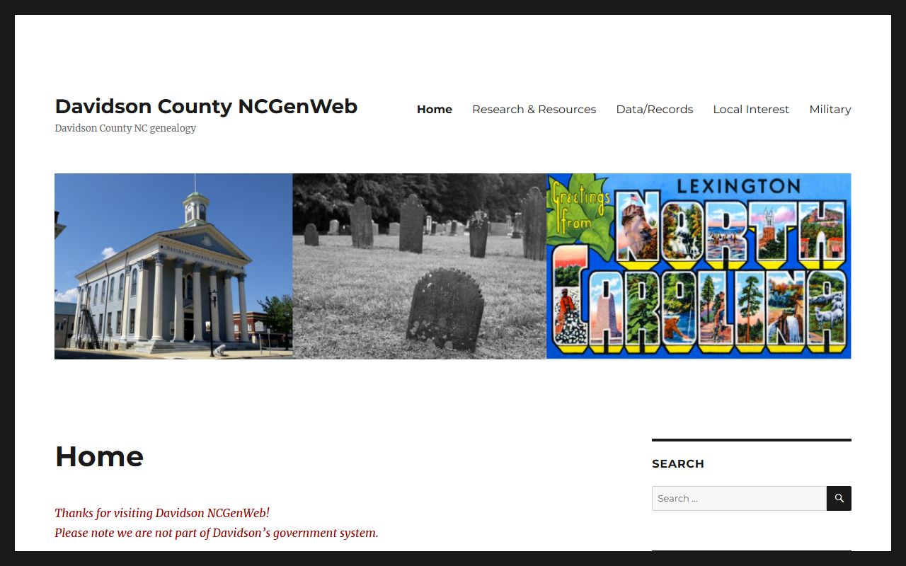 Davidson County NCGenWeb genealogy and dissolution of marriage historical records