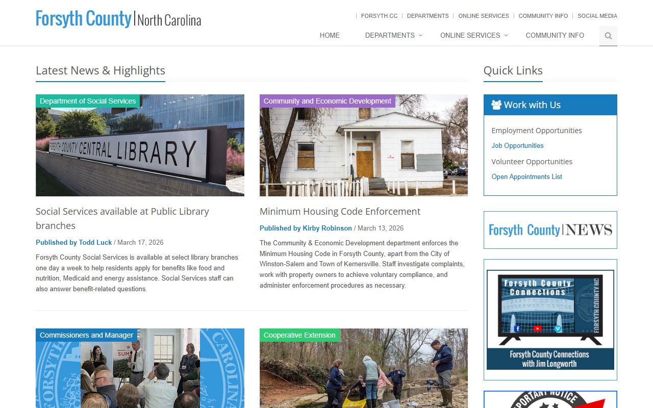 Forsyth County government website for dissolution of marriage record access in Winston-Salem