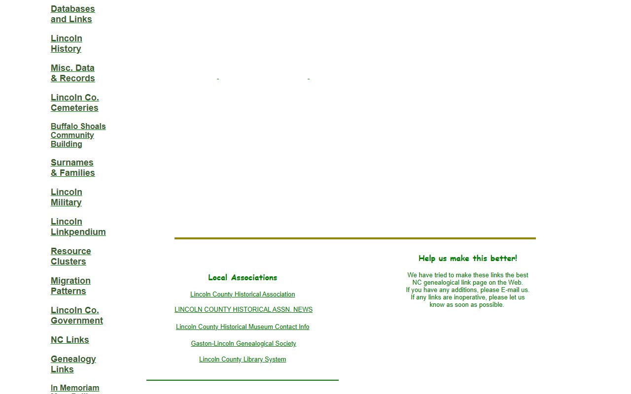 Lincoln County NCGenWeb historical records resource for dissolution of marriage research