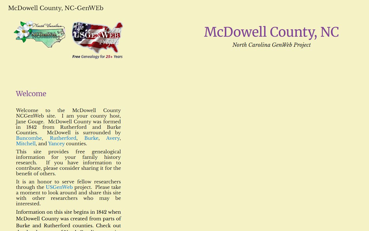 McDowell County NCGenWeb resource page for dissolution of marriage historical records from Marion