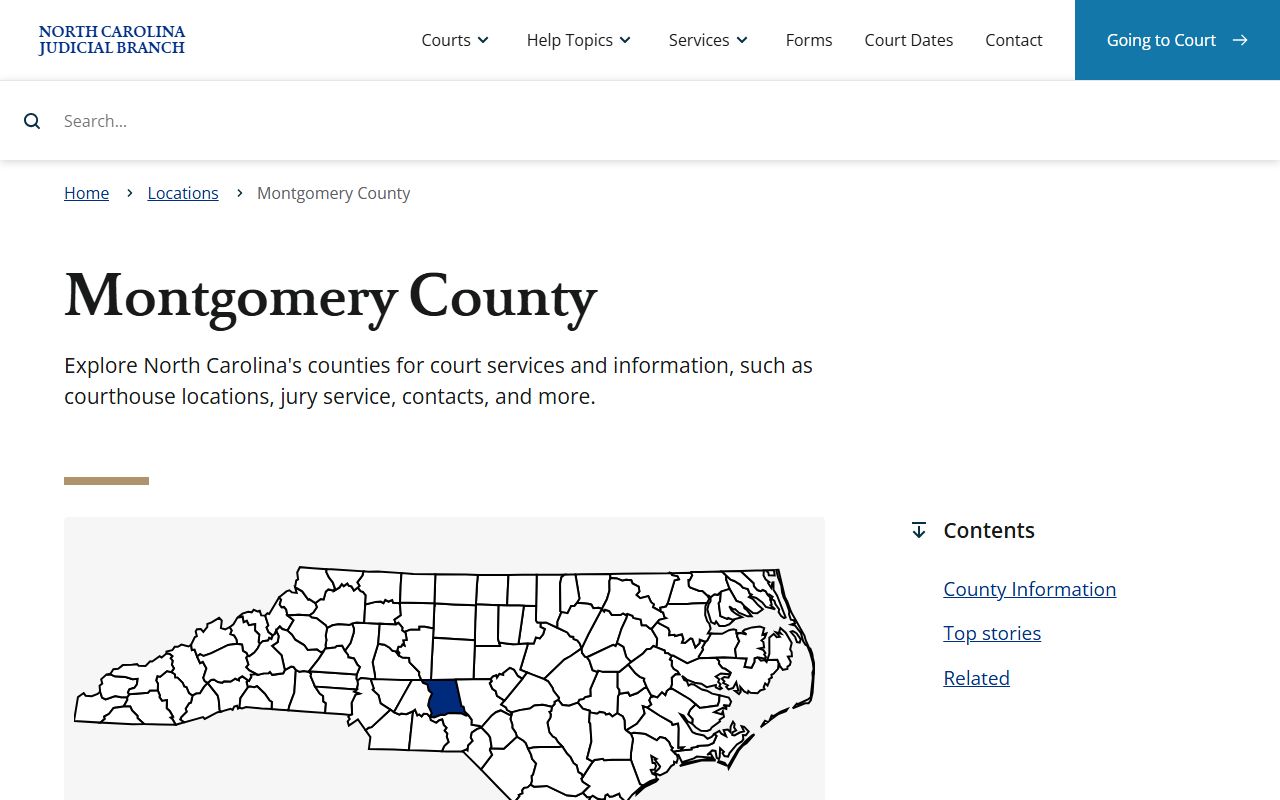 Montgomery County Court information for dissolution of marriage records in Troy