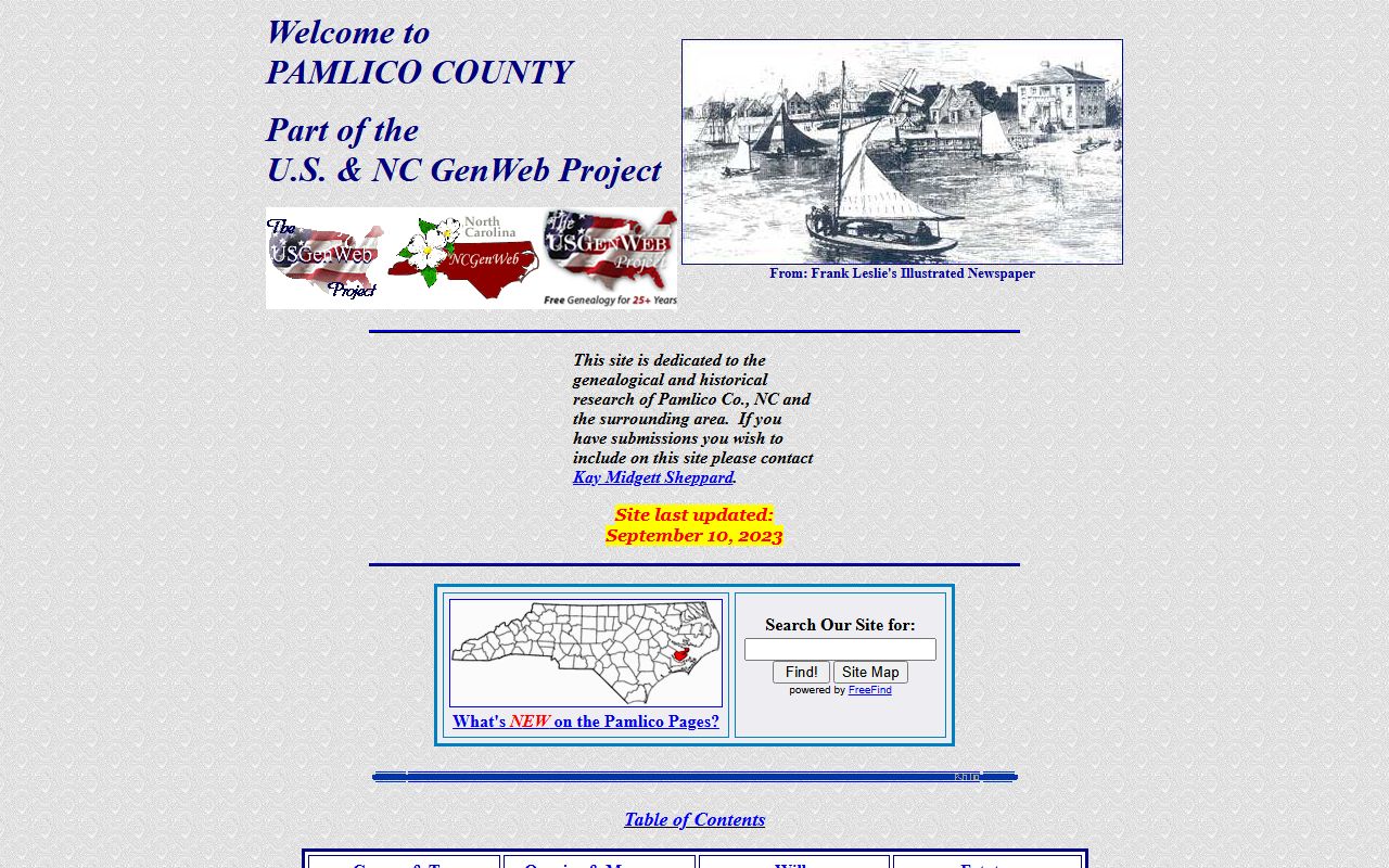 Pamlico County NCGenWeb page for historical dissolution of marriage research
