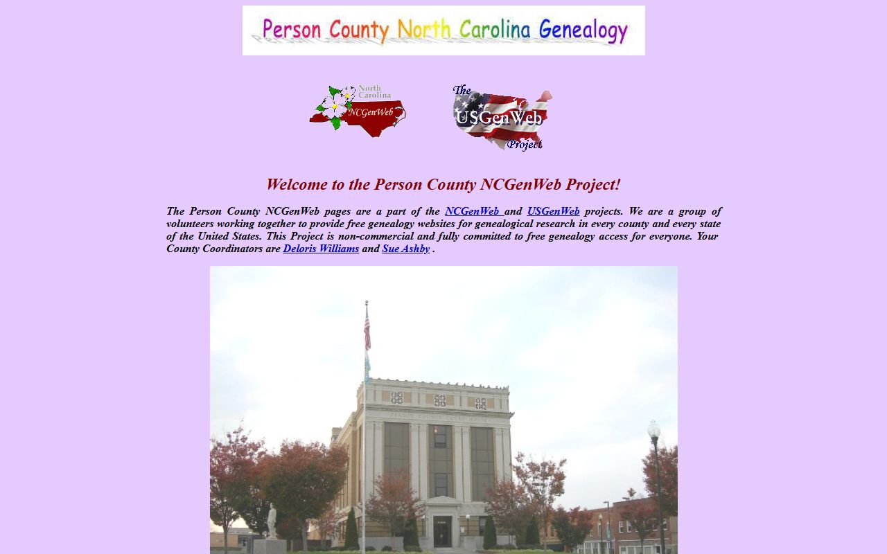 Person County NCGenWeb genealogy resource for dissolution of marriage research