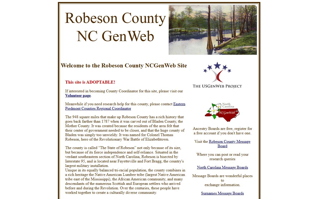 Robeson County NCGenWeb genealogy resource for dissolution of marriage research