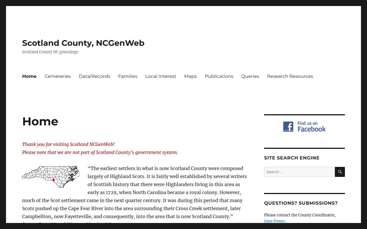 Scotland County NCGenWeb historical dissolution of marriage and court records