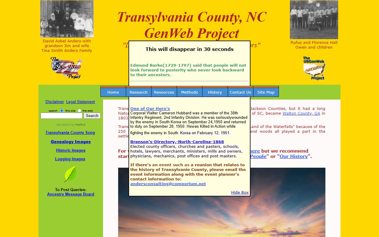 Transylvania County NCGenWeb historical dissolution of marriage and court records