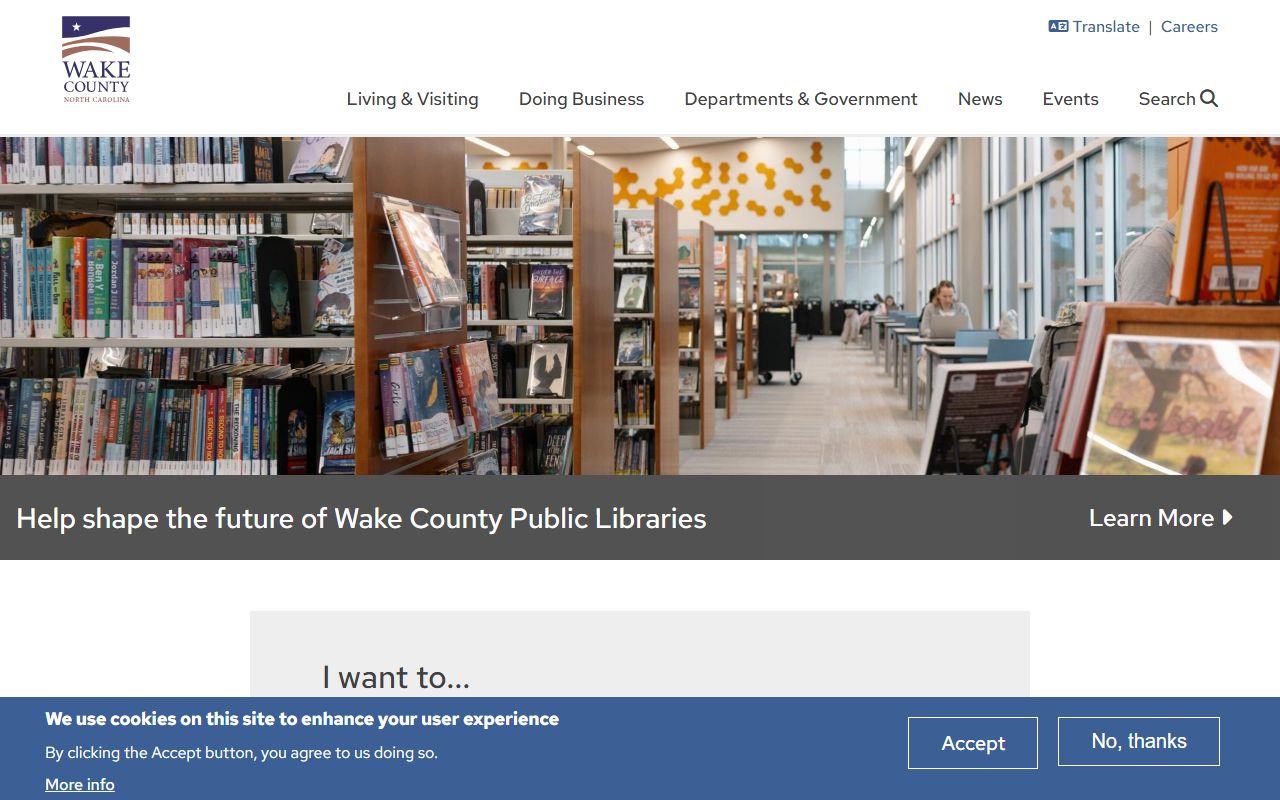 Wake County government portal for dissolution of marriage records