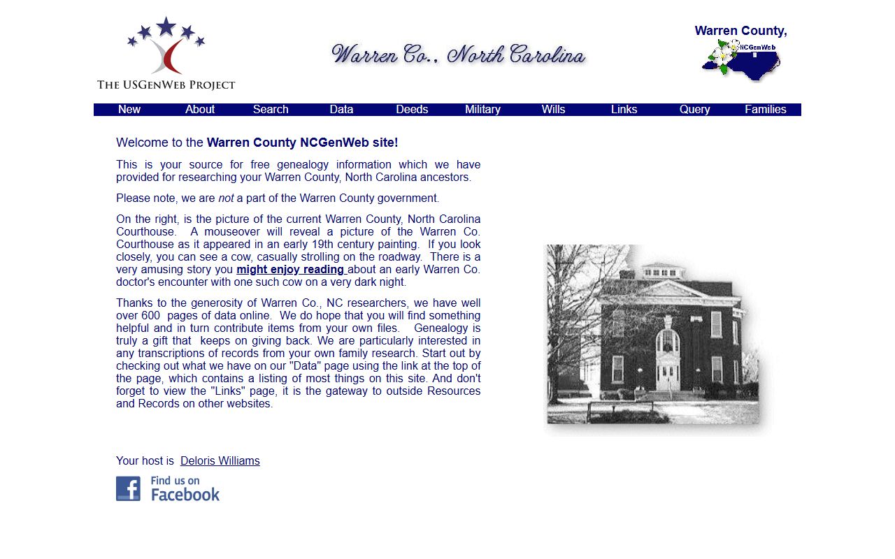 Warren County NCGenWeb genealogy resource for historical dissolution of marriage research