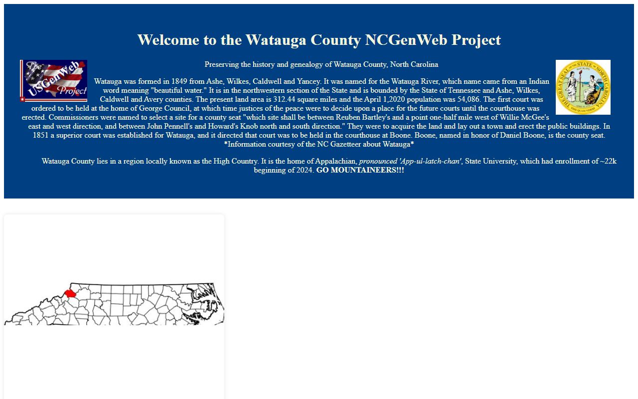 Watauga County NCGenWeb resource for historical dissolution of marriage genealogy